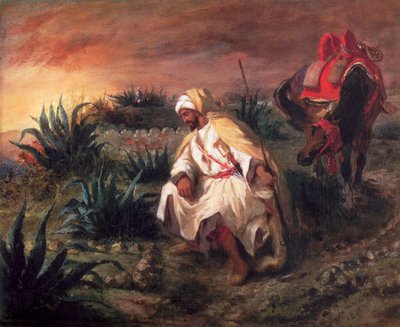 The Arab at the Tomb by Ferdinand Victor Eugene Delacroix